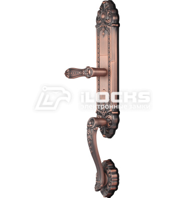 Биометрический электронный замок для двери F6160 Red Copper